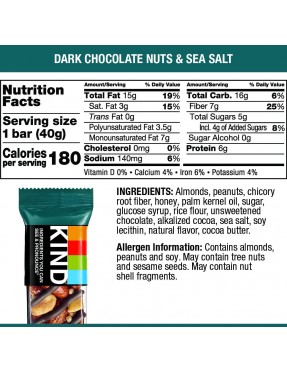 Kind Dark Chocolate Nuts SeaSalt (12x1.4OZ )