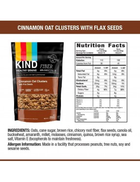 Kind Cinnamon Oat Clusterr with Flax Seed (6x11 Oz)