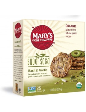 Mary's Gone Crackers Super Seed Basil & Garlic (6x5.5 OZ)