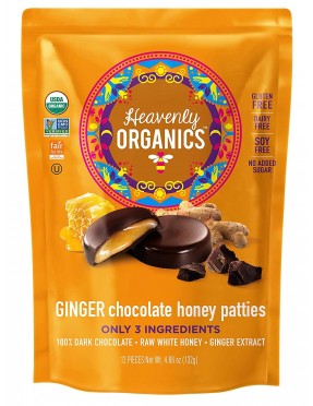 Heavenly Organics Chocolate Ginger Honey Patties (6x4.66 OZ)