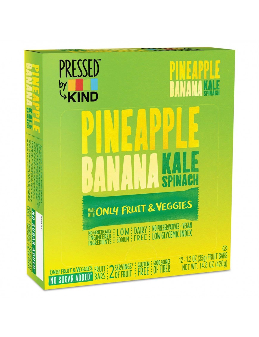 Kind Pressed Pineapple Pear Kale Spinach Bar (12x1.2 OZ)