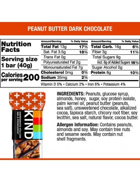 Kind Peanut Butter Dark Chocolate+Antioxidant Bar (12x1.4 Oz)