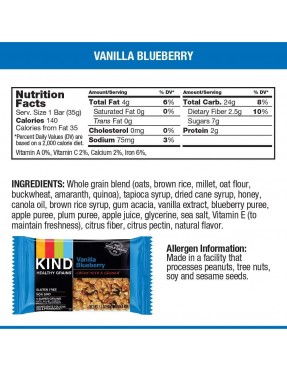 Kind Gran Bar, Vanilla Blueberry (8/5x1.2 OZ)