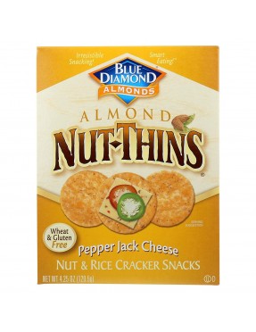 Blue Diamond Nut Thins Pepperjack Cheese Crackers (12x4.25Oz)