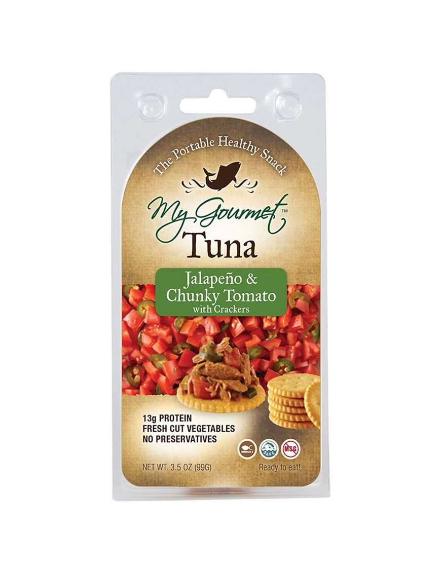 My Gourmet Tuna, Jalapeno & Chunky Tomato with Crackers (12x3.5 OZ)