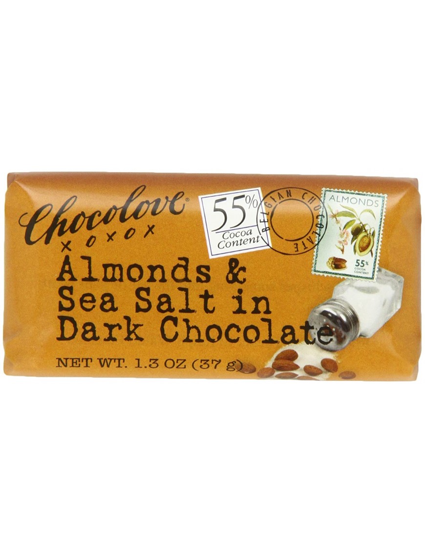 Chocolove Almond SeaSalt Dark Chocolate (12x1.3OZ )