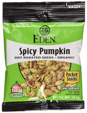 Eden Foods Organic Dry Roasted Spicy Pumpkin Seeds SD (12x1 OZ)