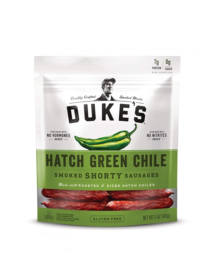 Duke's Smoked Shorty Sausages Hatch Green Chile (8x5 OZ)