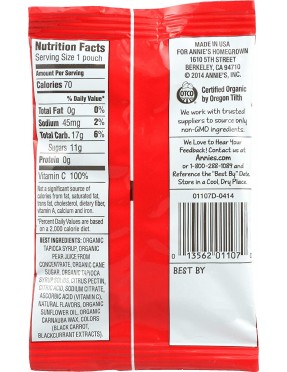 Annie's Organic Bunny Fruit Snacks, Summer Strawberry (18x0.8Oz)