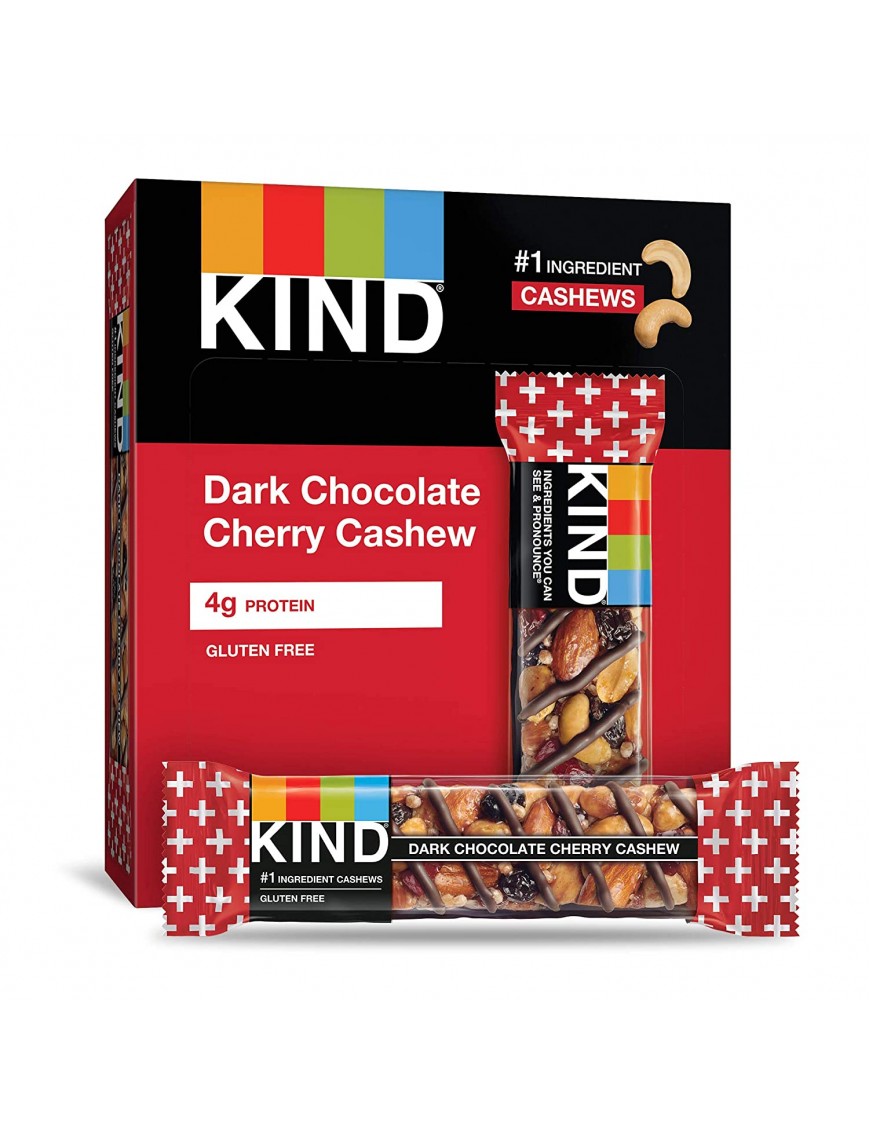 Kind Dark Chocolate Cherry Cashew + Antioxidants Bar (12x1.4 Oz)