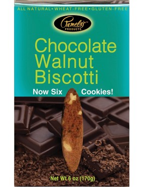 Pamela's Chocolate Walnut Biscotti Gluten Free (8x6 Oz)