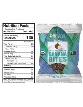 Barnana Og2 Coconut Chewy Banana (12x1.4Oz)