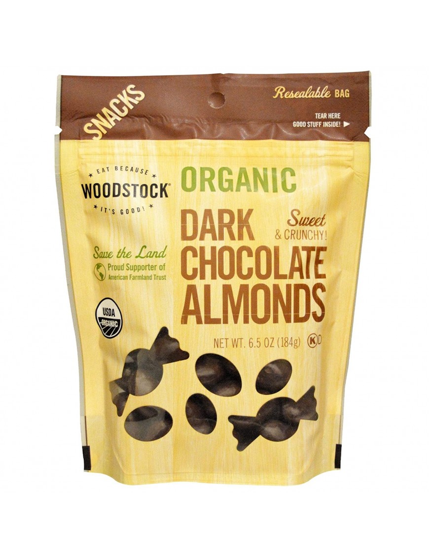 Woodstock Dark Chocolate Almonds (15x3.5 Oz)