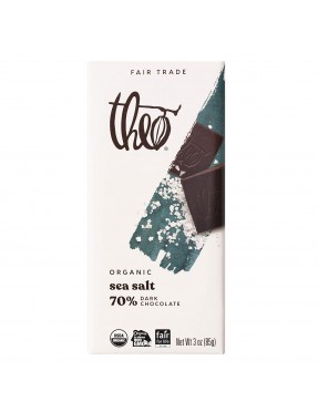 Theo Chocolate Sea Salt 70% Dark (12x3 OZ)