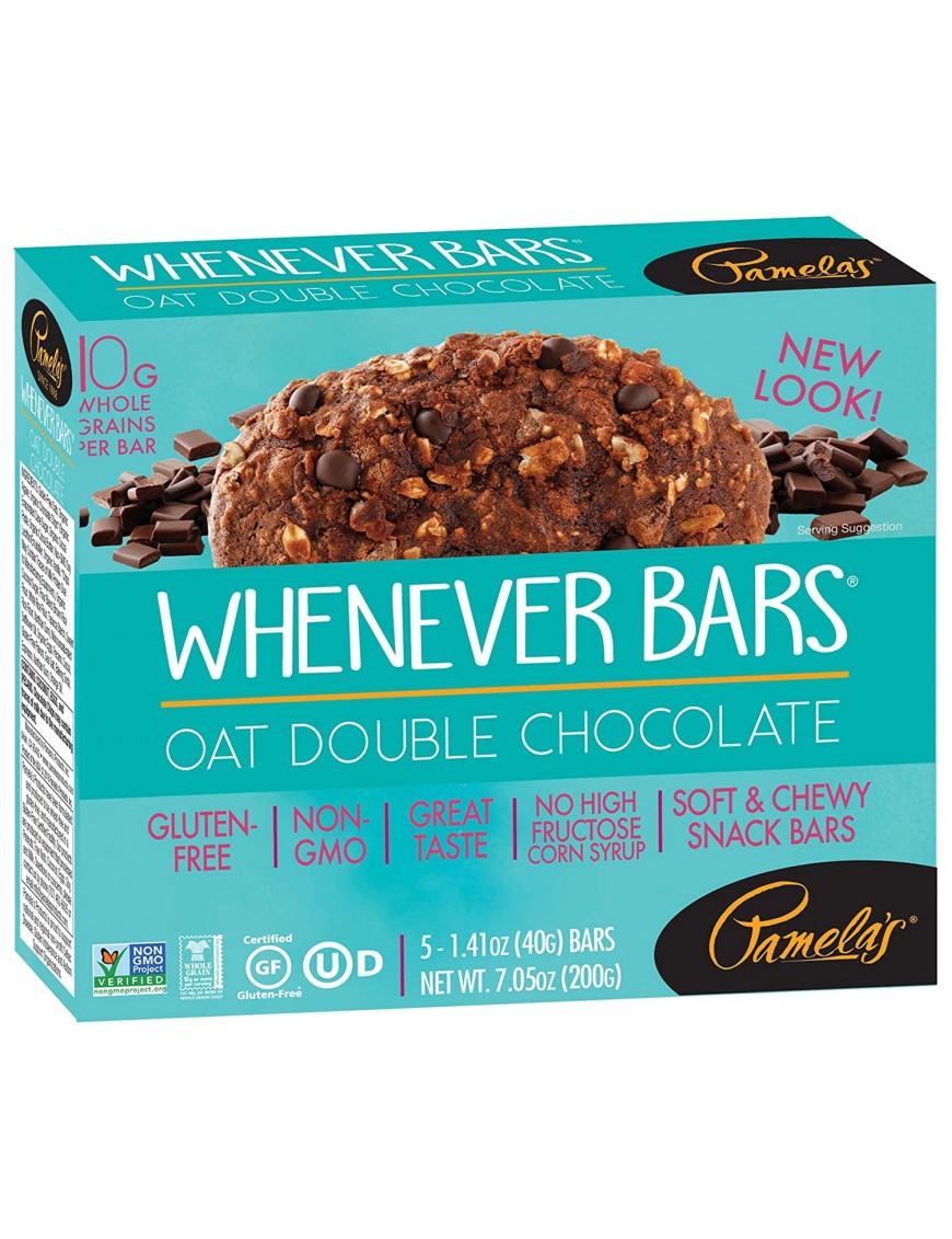 Pamela'S Products Oat Double Chocolate Whenever Bar (6X5 Ct)