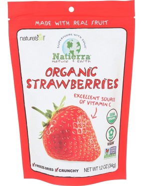 Nature's All Foods Frz Drd Straw (12x1.2OZ )