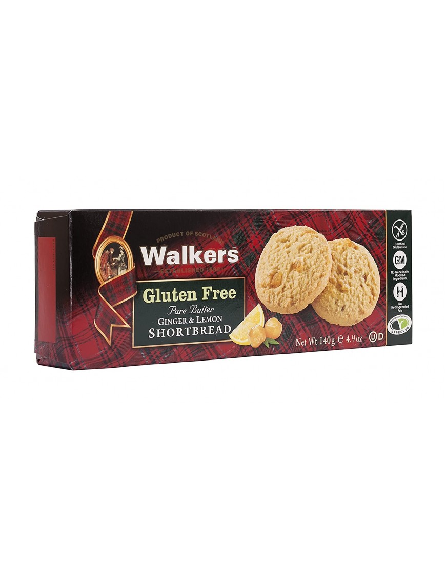 Walkers Ginger & Lemon Shortbread (6x4.9 OZ)