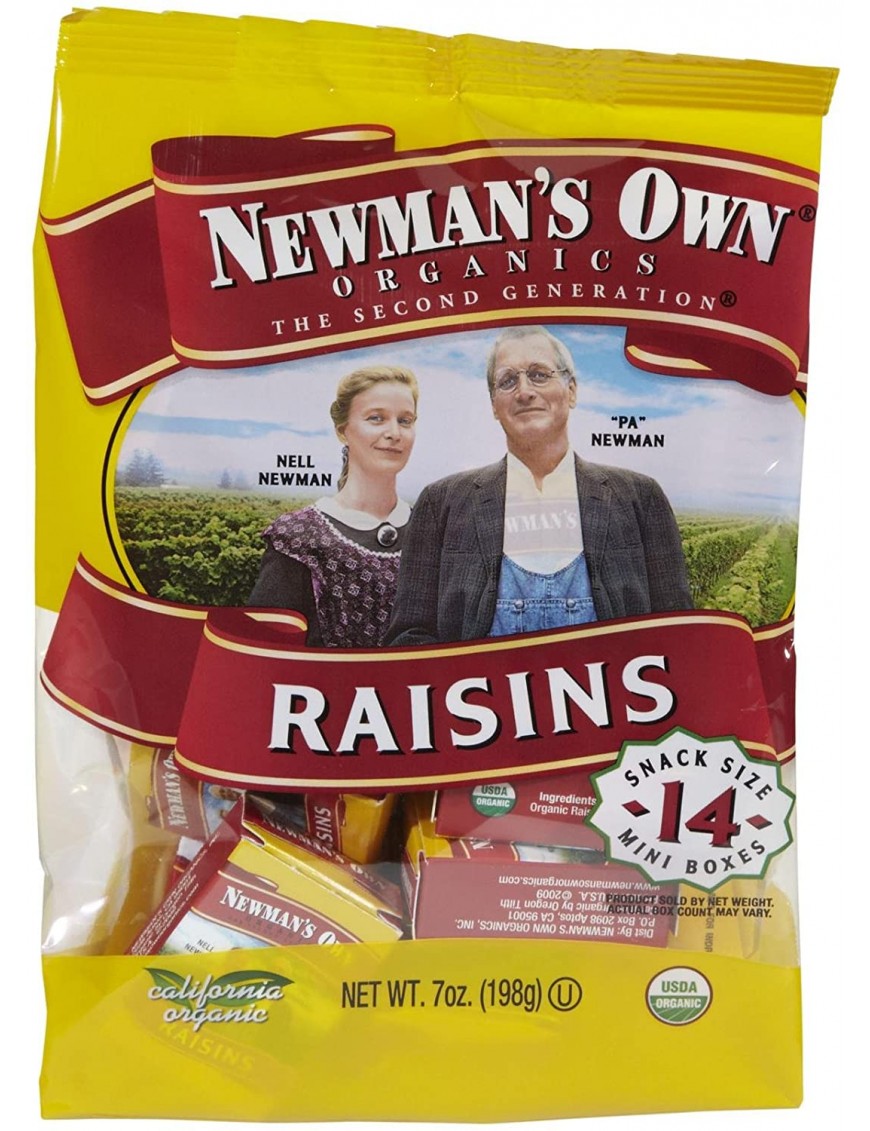Newman's Own Organics Raisins Mini Boxes (12x14x.5 Oz)