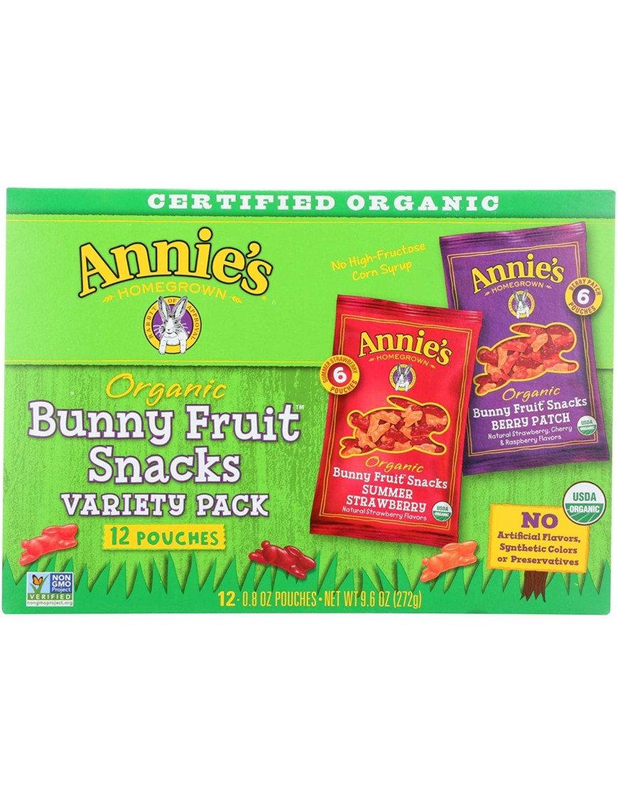 Annie's Homegrown Og2 Bunny Fruit Snacks (12x9.6Oz)