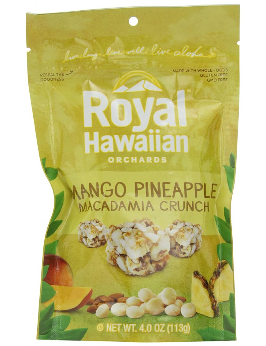 Royal Hawaiian Orchards Fruit Nut Mango PineApple (6x4OZ )