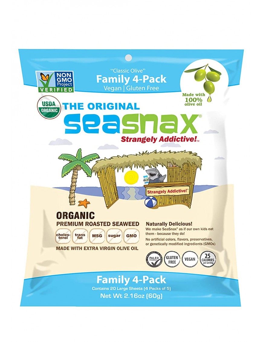 SeaSnax Classic Olive Family 4 Pack (4x2.16 Oz)