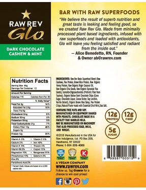 Raw Revolution Dark Chocolate Cashew & Mint (12X1.6 OZ)