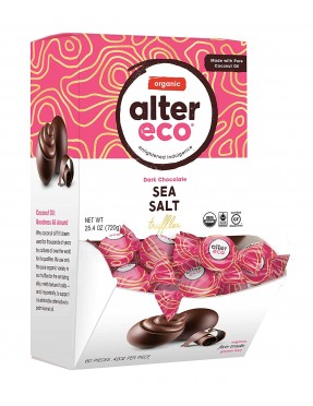 Alter Eco Organic Sea Salt Dark Milk Chocolate Truffles (60x0.42 OZ)