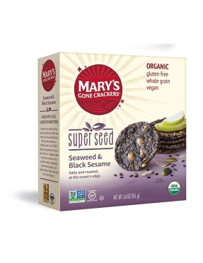 Mary's Gone Crackers Super Seed Seaweed & Black Sesame (6x5.5 OZ)