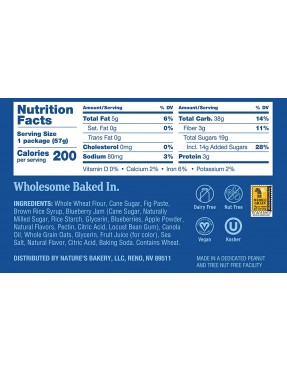 Nature's Bakery Blueberry, Whole Wheat (12x2 OZ)