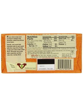 Chocolove Dark Chocolate Orange Peel Bar (12x3.2 Oz)