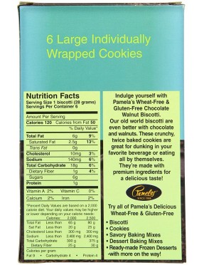 Pamela's Chocolate Walnut Biscotti Gluten Free (8x6 Oz)