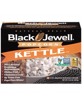 Black Jewell Premium Microwave Kettle Popcorn (6x3 PACK)