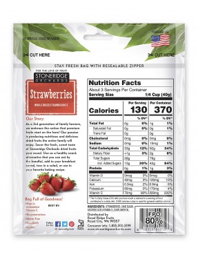 Stoneridge Orchards Whole Dried Strawberries (6x4Oz)