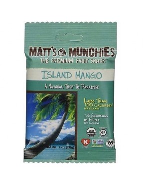 Matt's Munchies Organic Island Mango Fruit Snack (12x1 OZ)