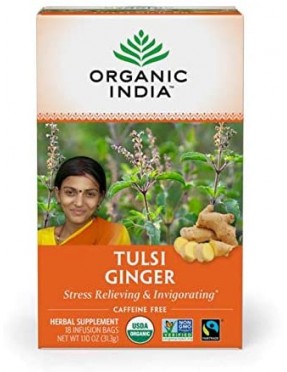 India Lemon Ginger Tulsi Tea (6x18 CT)