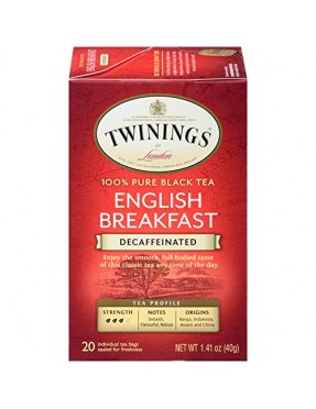 Twinings Decaf English Breakfast Tea (6x20 Bag)