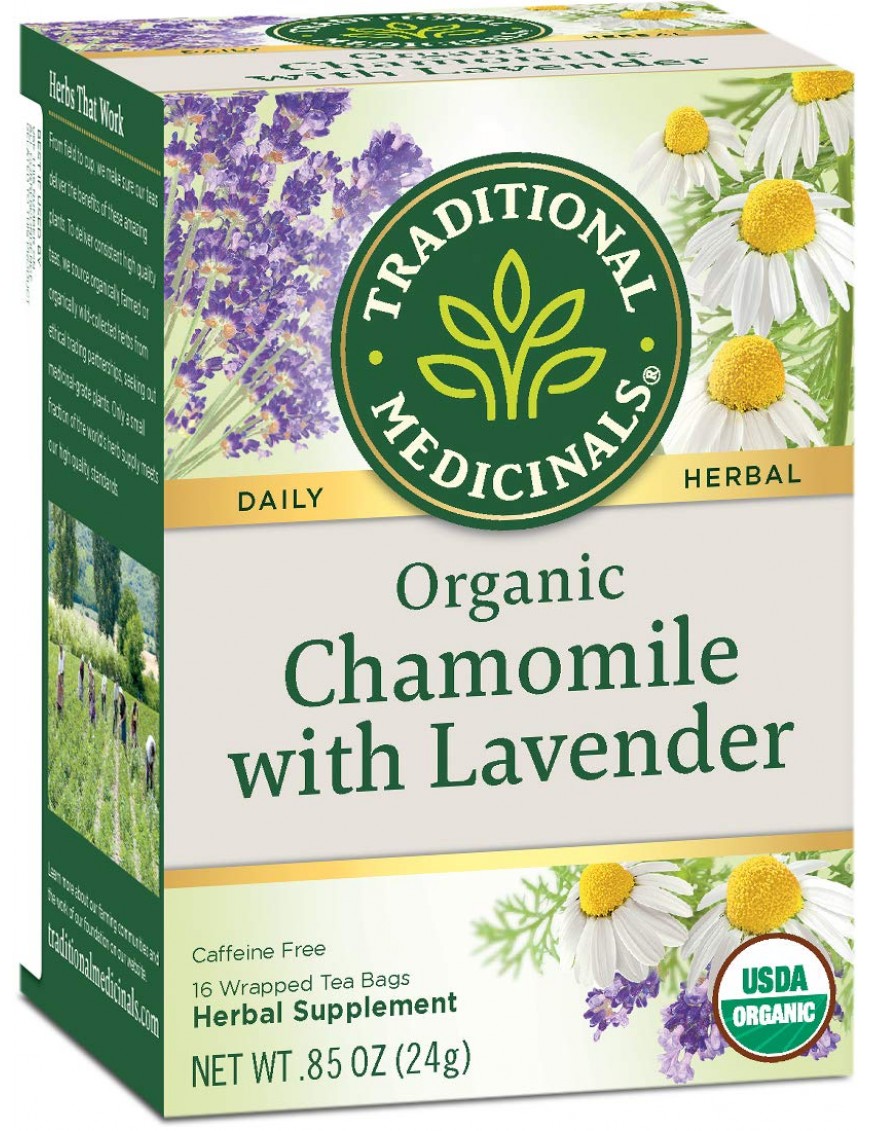 Traditional Medicinals Org Chamomile Classic Tea + Lavender (6x16 Bag)
