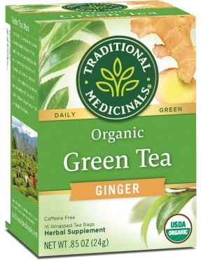 Traditional Medicinals Green Tea With Ginger (1x16 Bag)