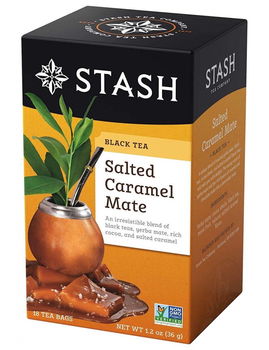 Stash Salted Caramel Mate Herbal and Black Tea (6x18 BAG )