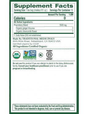 Traditional Medicinals Golden Ginger Tea (1x16 Bag)