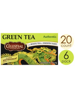 Celestial Seasonings Authentic Green Tea (6x20 Bag)