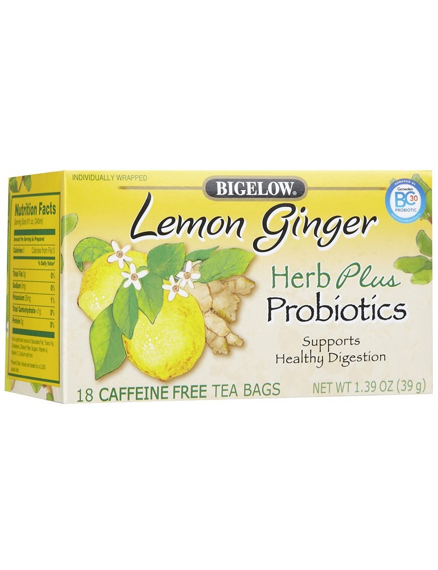 Bigelow Tea Herb Plus Probiotics Lemon Ginger (6x18 Bag )