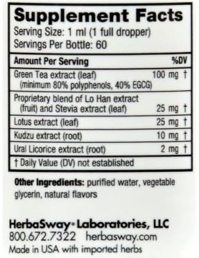 Herbasway Laboratories HerbaGreen Tea Mandarin Mango 2 fl Oz