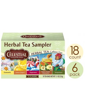 Celestial Seasonings Herbal Tea Sampler (6x18 Bag)