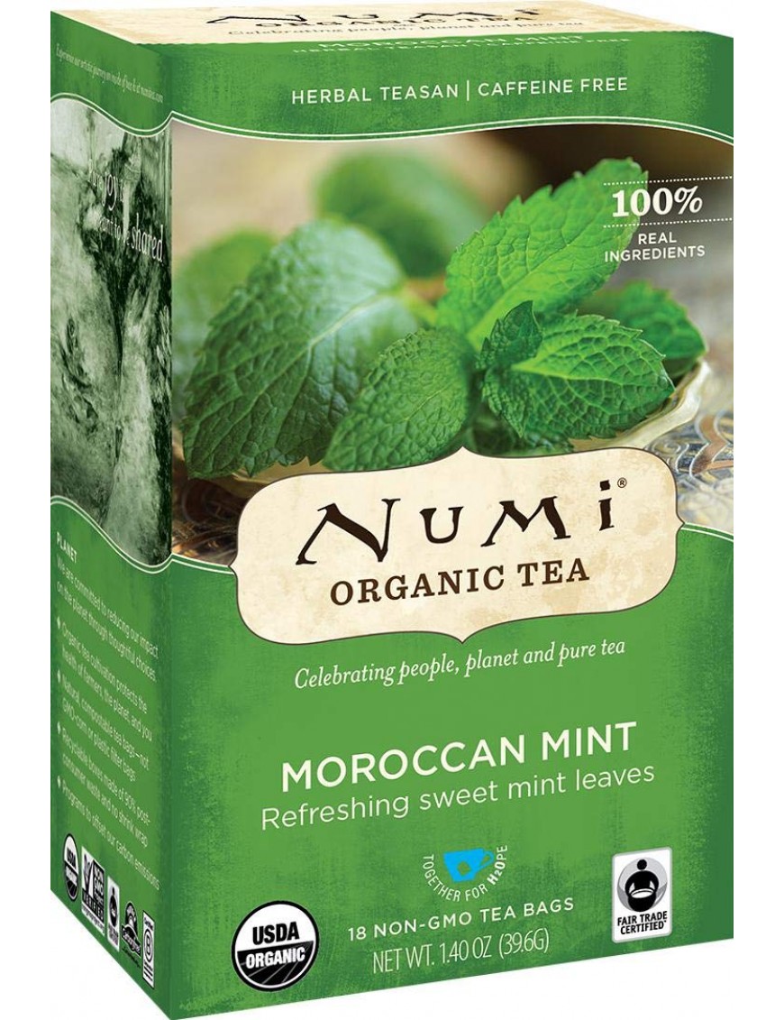 Numi Tea Moroccan Mint Herbal Tea (6x18 Bag)