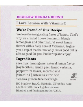 Bigelow I Love Lemon Herbal Tea (6x20 Bag )