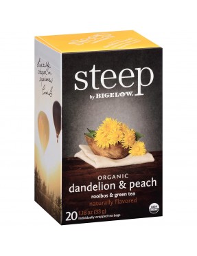 Bigelow Steep Organic Dandellion & Peach Rooibos & Green Tea (6x20 BAG )