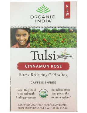 Organic India Tulsi Cinnamon Rose Tea(6x18 CT)