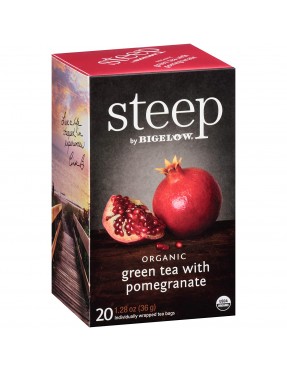 Bigelow Tea Steep Organic Green Tea with Pomegranate (6x20 BAG )