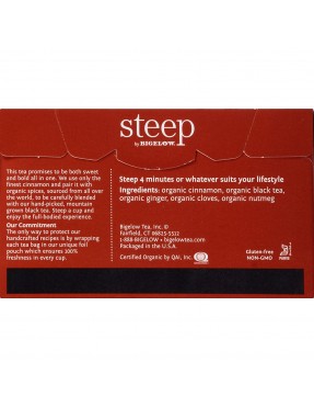 Bigelow Steep Organic Sweet Cinnamon Black Tea (6x20 BAG )